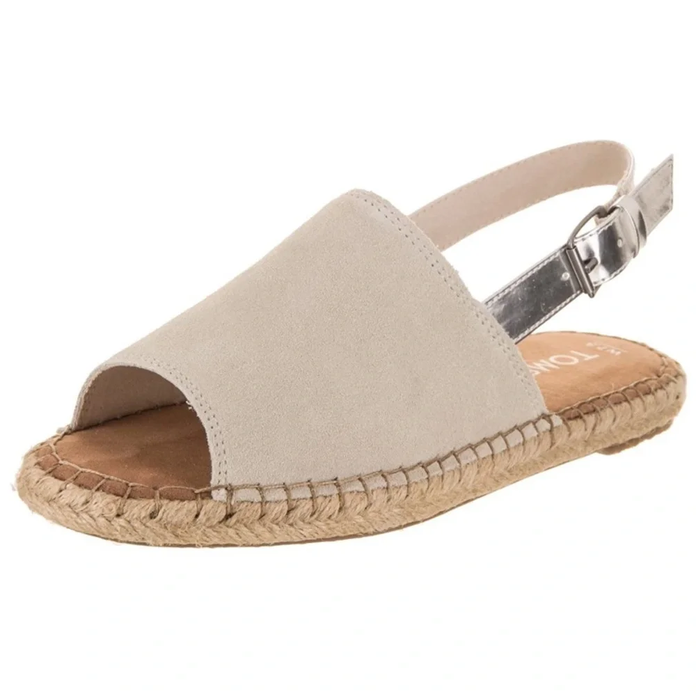 Toms Clara Woman’s Suede Slingback Espadrilles 7
